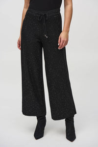 Joseph Ribkoff - Sequined Sweater Knit Culotte Pants
