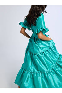 MILLE Victoria Dress in atlantic taffeta - women's dress