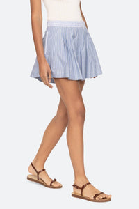 Sea - Women's Helmi Striped Shirting Pleat Short