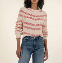 Kut From The Kloth - Reagen Stripe Crewneck Sweater