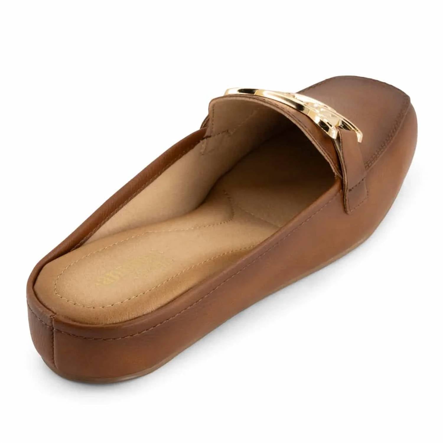 Andrea - Women's Semi-closed With Front Buckle Clog