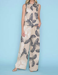 Picadilly - Coastal Ginkgo Breeze Palazzo Pants