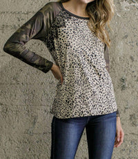 Ellis - Camo & Leopard Top