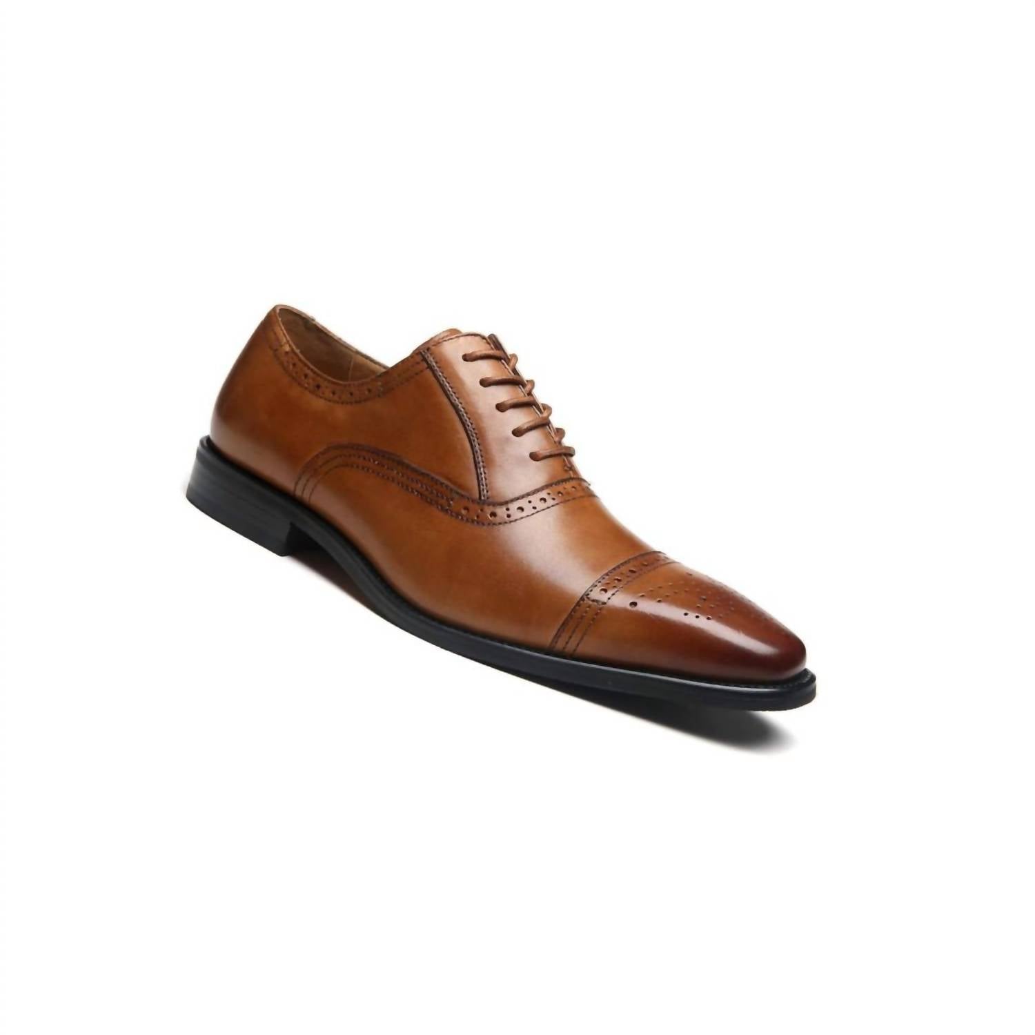 La Milano Men's Landen Lace Up Leather Shoes in cognac - men's shoe