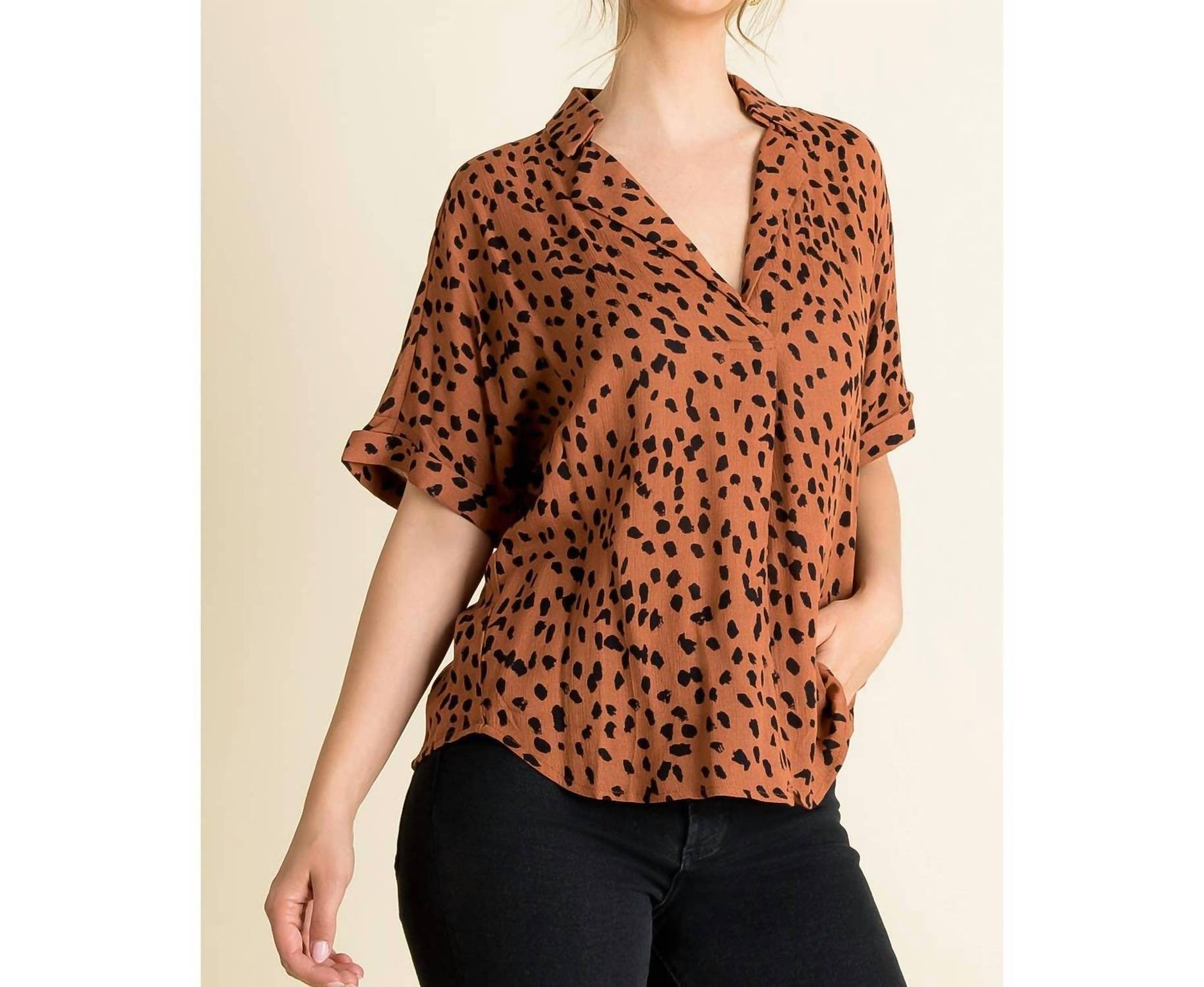 Thml - Collared Print Blouse