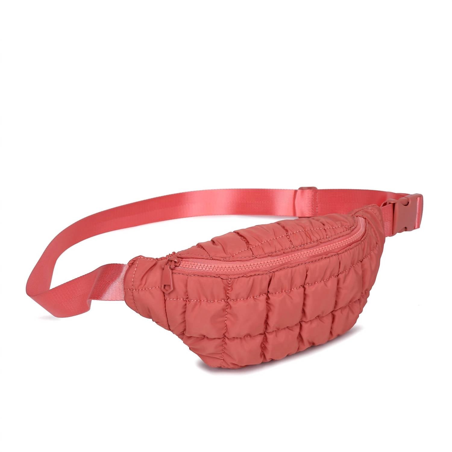 Sol And Selene - Women's Quilted Nylon Belt Bag
