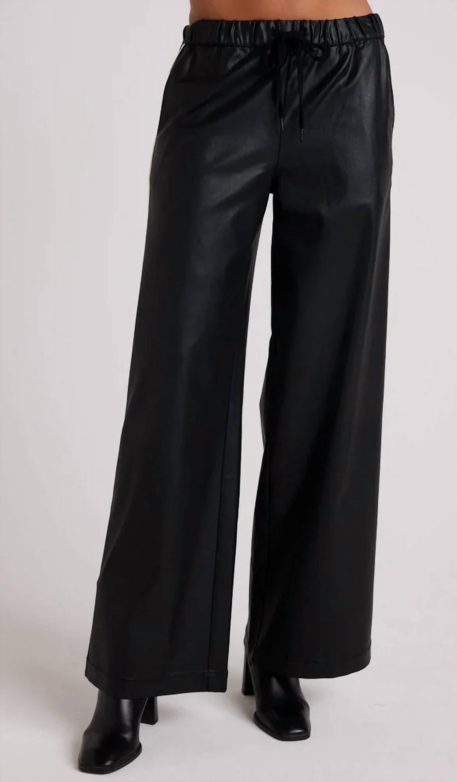 Bella Dahl - Coated Faux Leather Wide Leg Pant