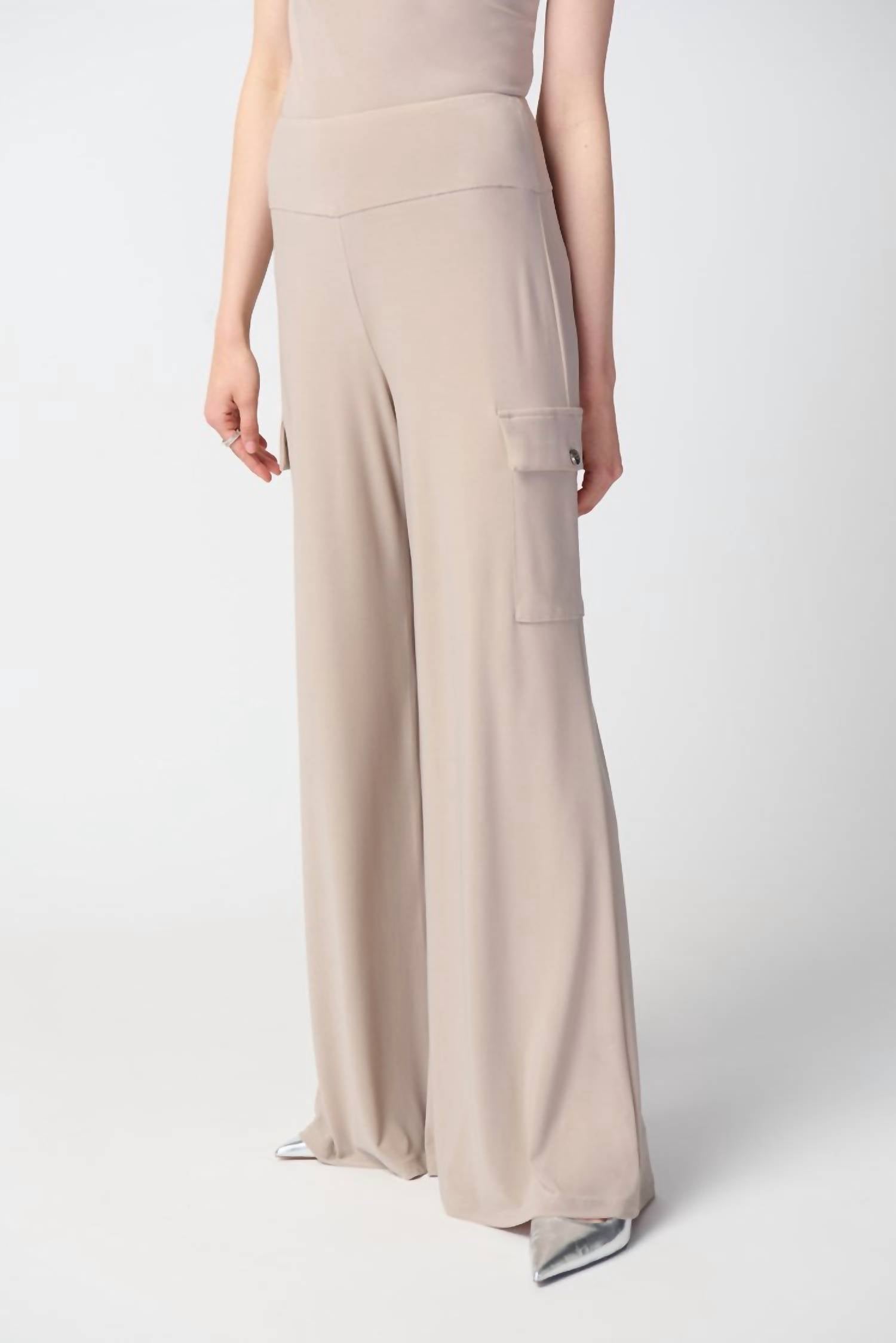Joseph Ribkoff - Selene Silky Knit Wide-leg Cargo Pants