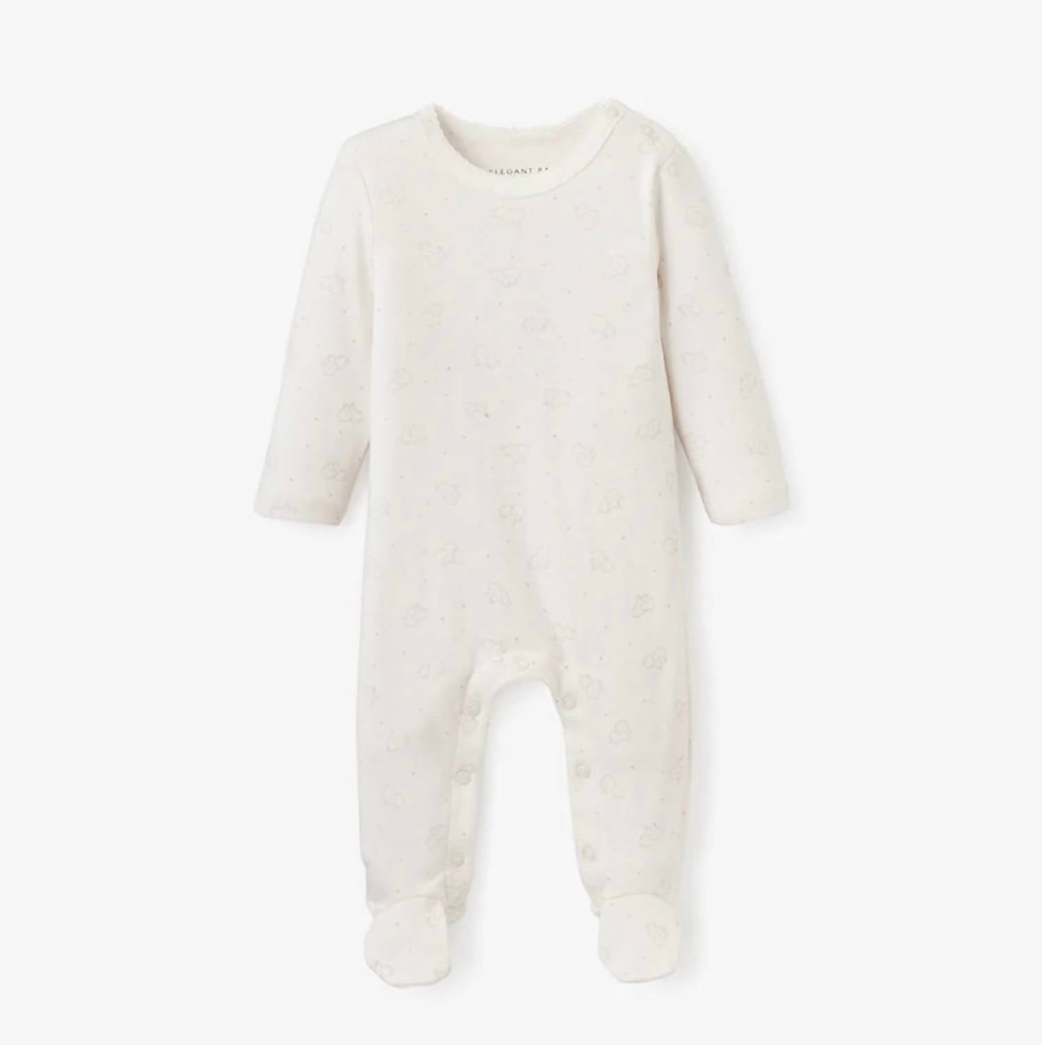 Elegant Baby - Baby's Printed Elephant Cotton Footie