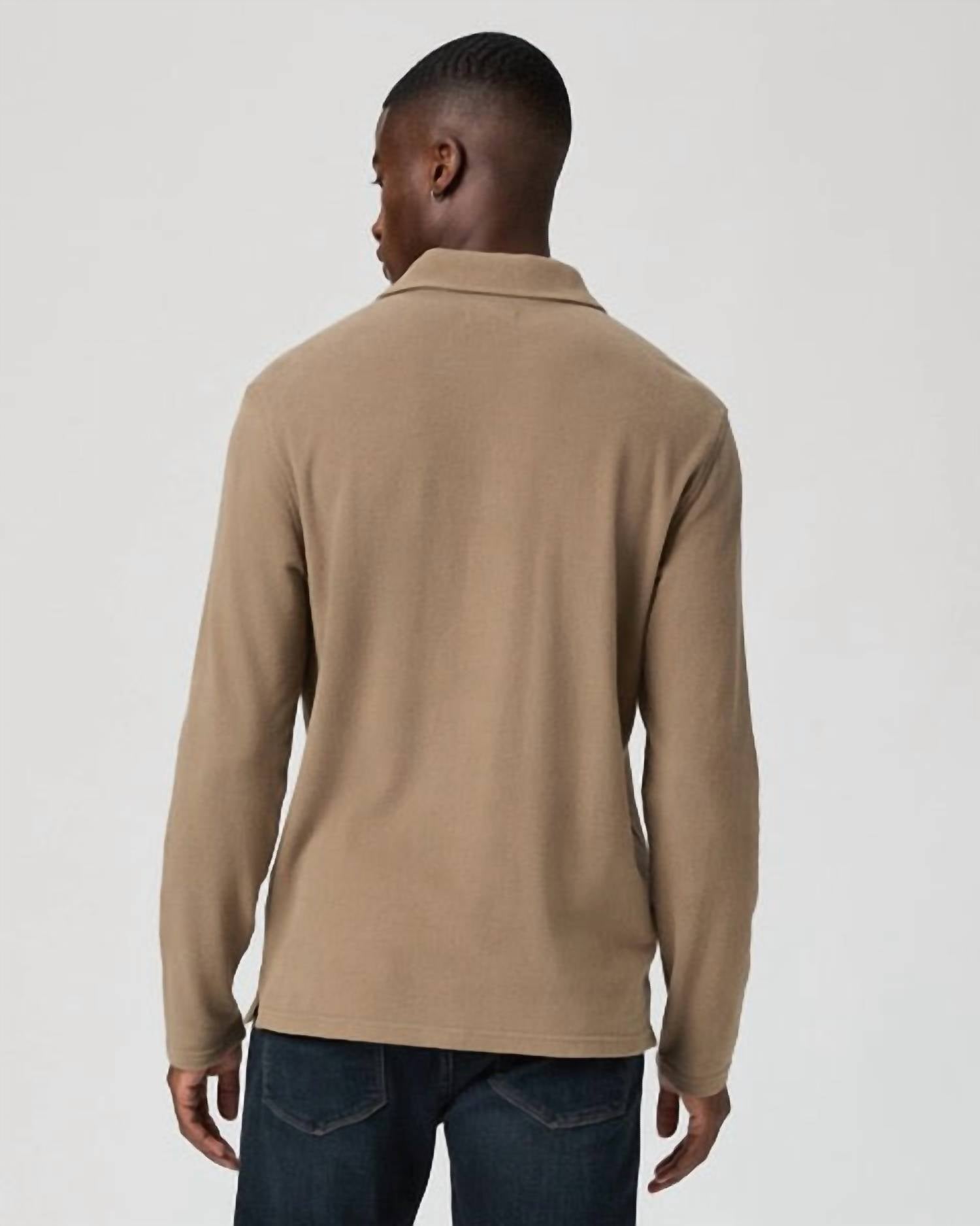Paige Hammond Long Sleeve Polo in highlands - men's shirt - alternate view