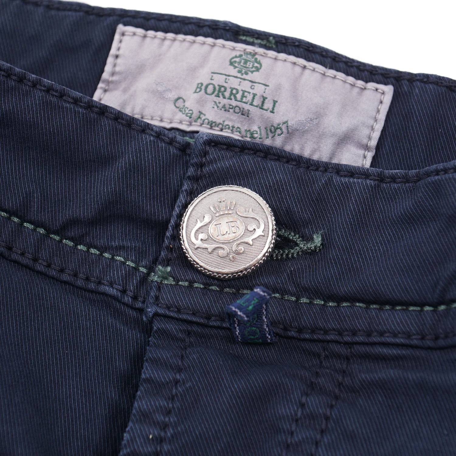 Luigi Borrelli Napoli - Men's Slim-fit Cotton Linen Jeans