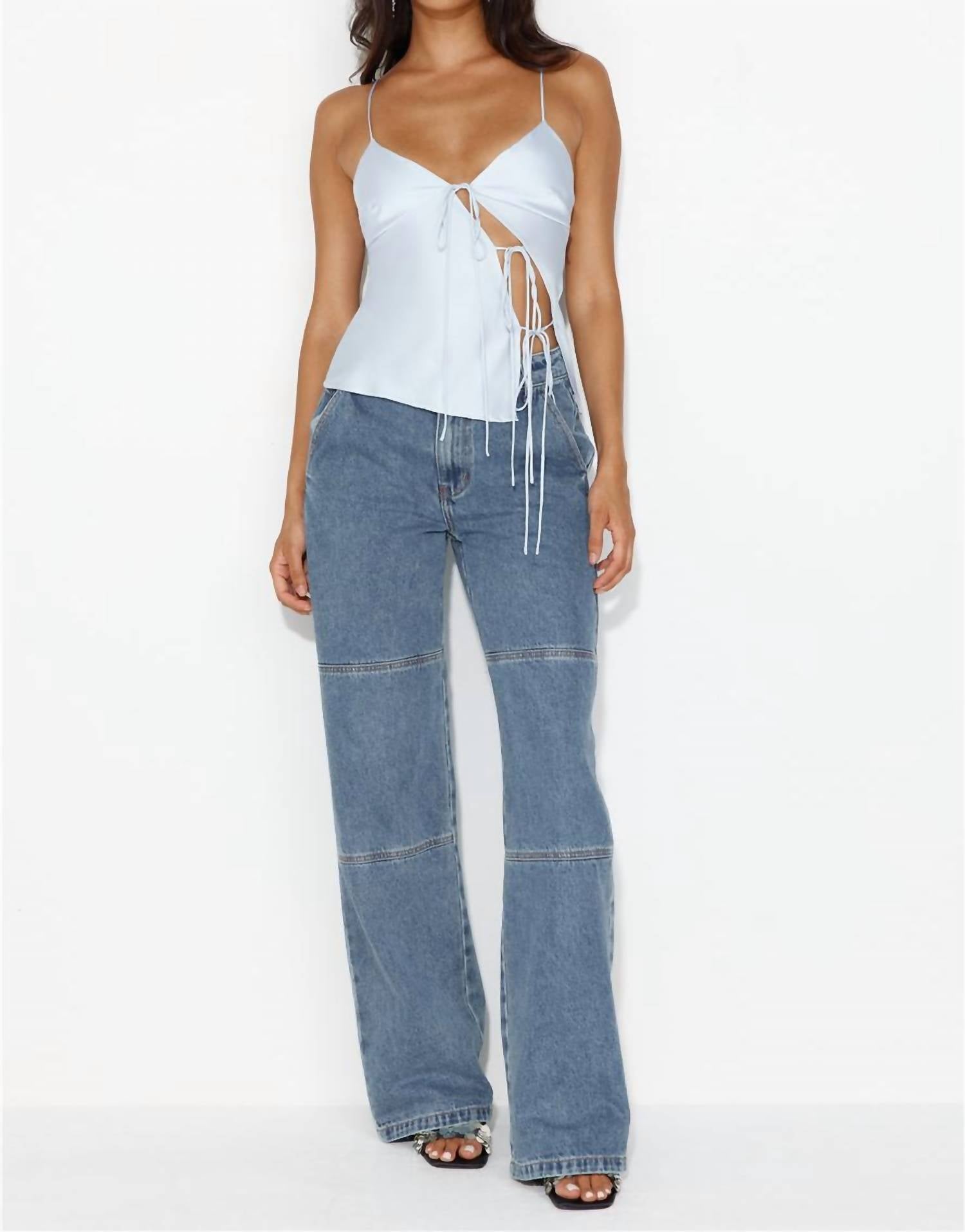 Lioness Mariah Cami Top in pale blue - women's shirt