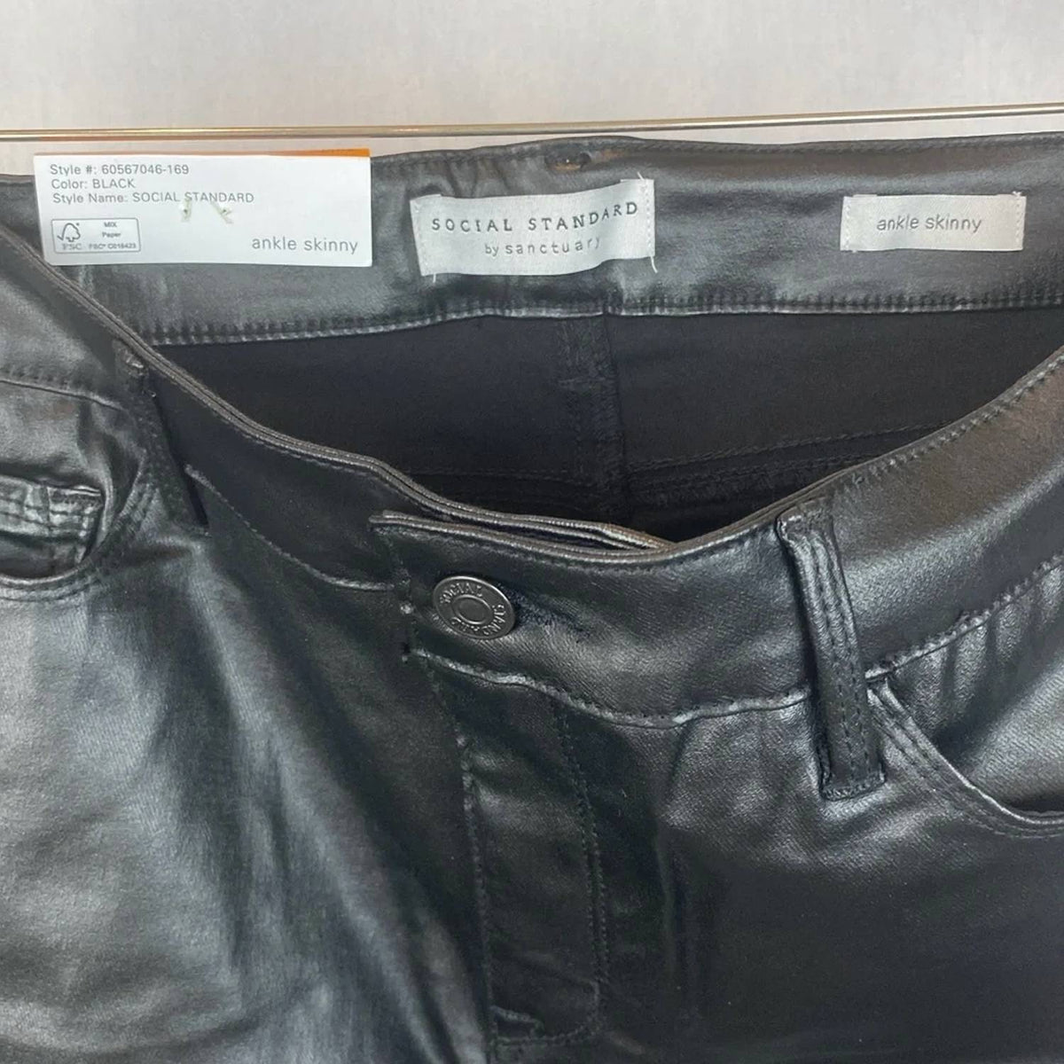 Sanctuary - Social Standard Coated Mid Rise Pants