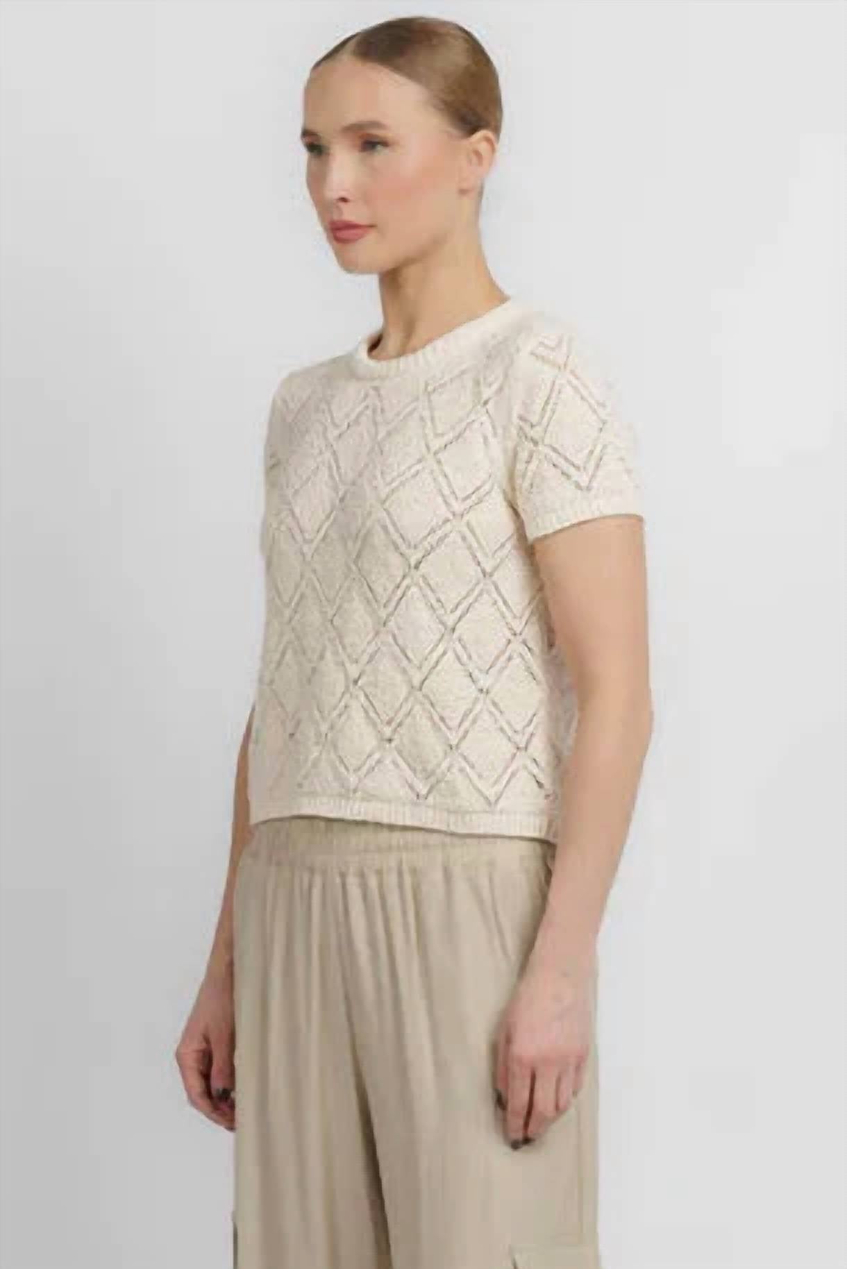 White + Warren - Cotton Pointelle Top