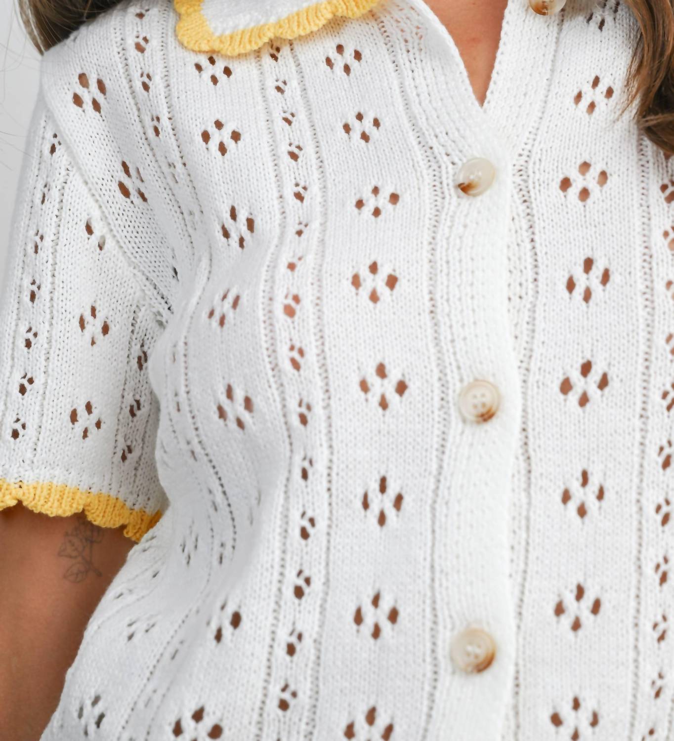 Buttermelon - Ada Pointelle Knit Top