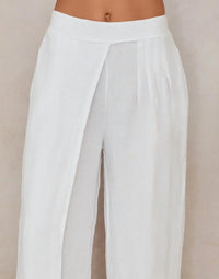 Milio Milano - Wide Leg Pleated Linen Pants