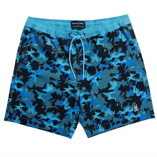 Psycho Bunny - Men's Rye All Over Print Pull On Swim Trunk