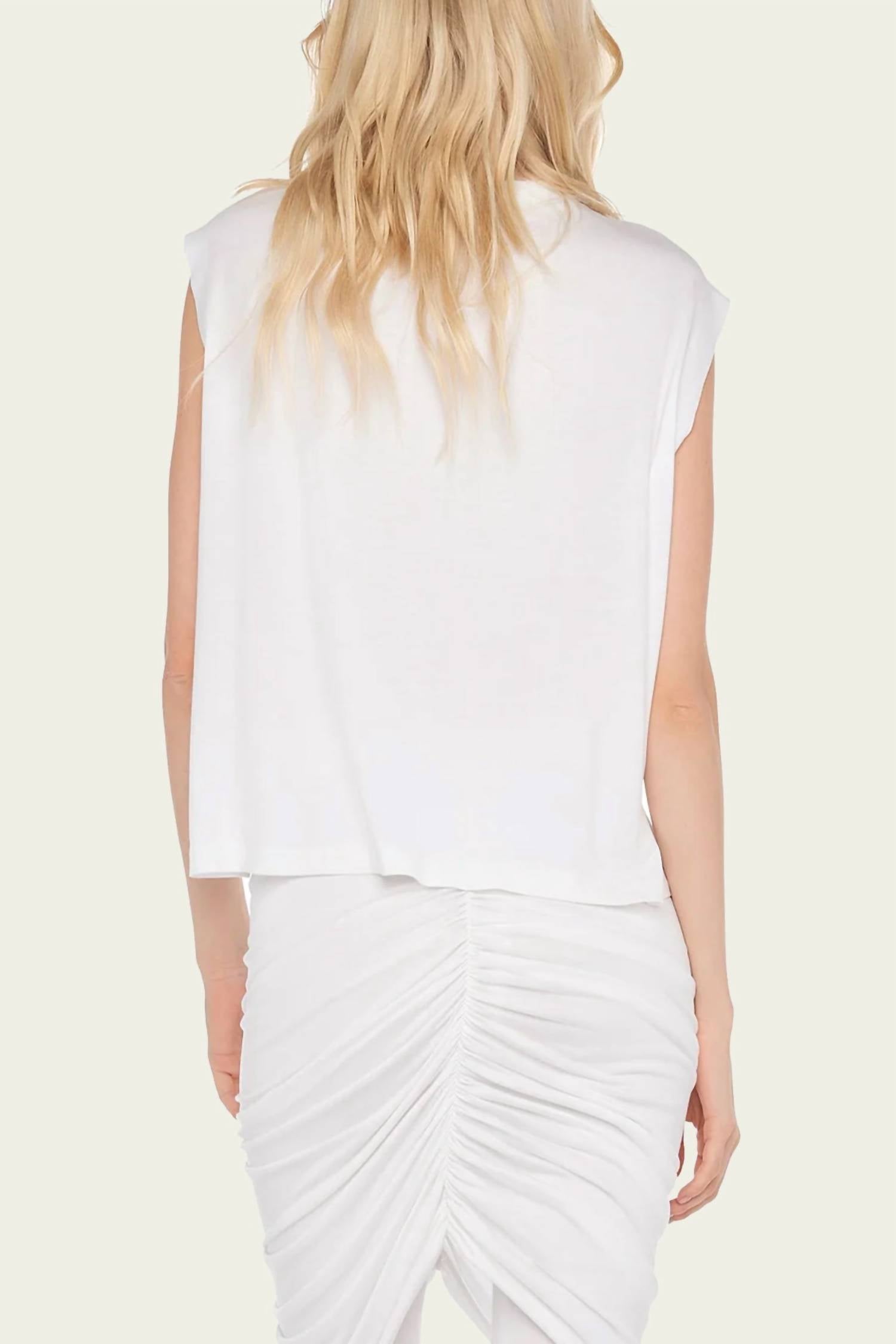 Norma Kamali - Sleeveless Bf Cropped Crewneck Top