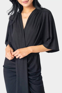 Gibsonlook - Jennifer Drape Front Luxe Knit Dress