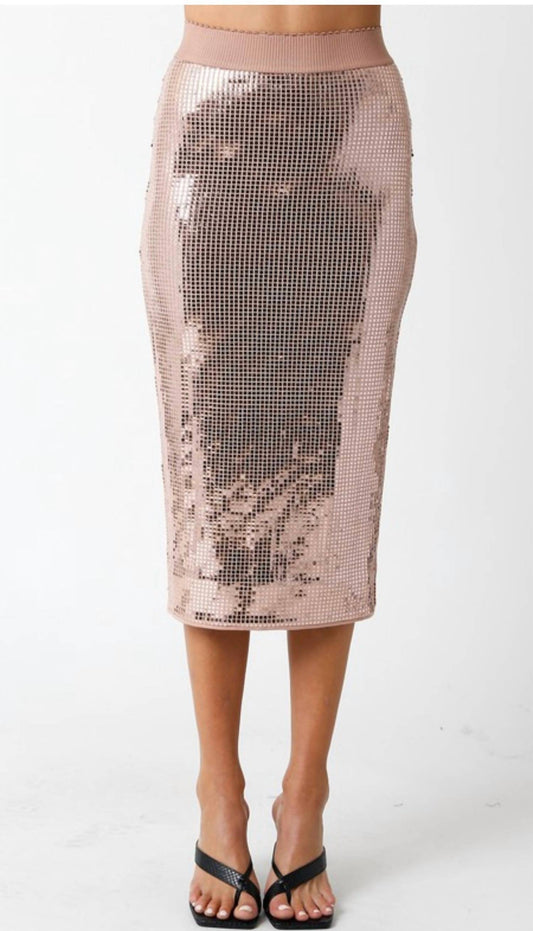 Sequin Midi Skirt