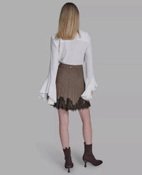 Bcbgmaxazria - Lace Hem Pleated Skirt