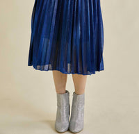 J.Nna - Glitter Pleated Midi Skirt