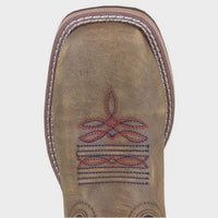 Smoky Mountain Boots Women's Stars & Stripes Western Boot in brown usa flag - women's shoe - detail view