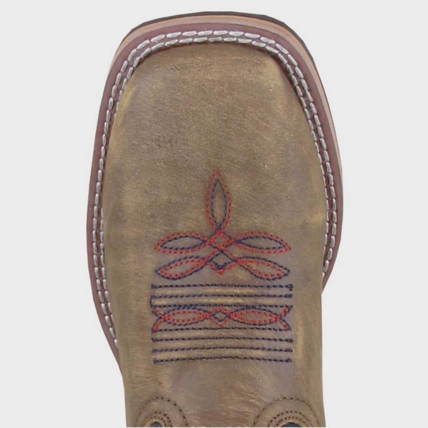 Smoky Mountain Boots Women's Stars & Stripes Western Boot in brown usa flag - women's shoe - detail view