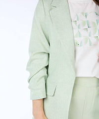 ESQUALO Pietta Linen Look Blazer in pastel green - women's jacket - alternate view