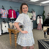 &Merci - Ruffled Button Down Floral Mini Dress