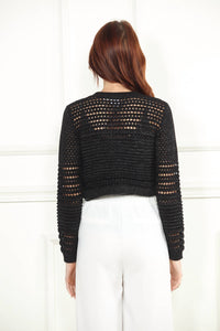 Zero Degree Celsius - Lurex Crop Cardigan