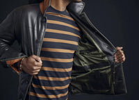 Left Coast Tee - Palisades Awning Stripe Long Sleeve Peruvian Cotton Tee Shirt