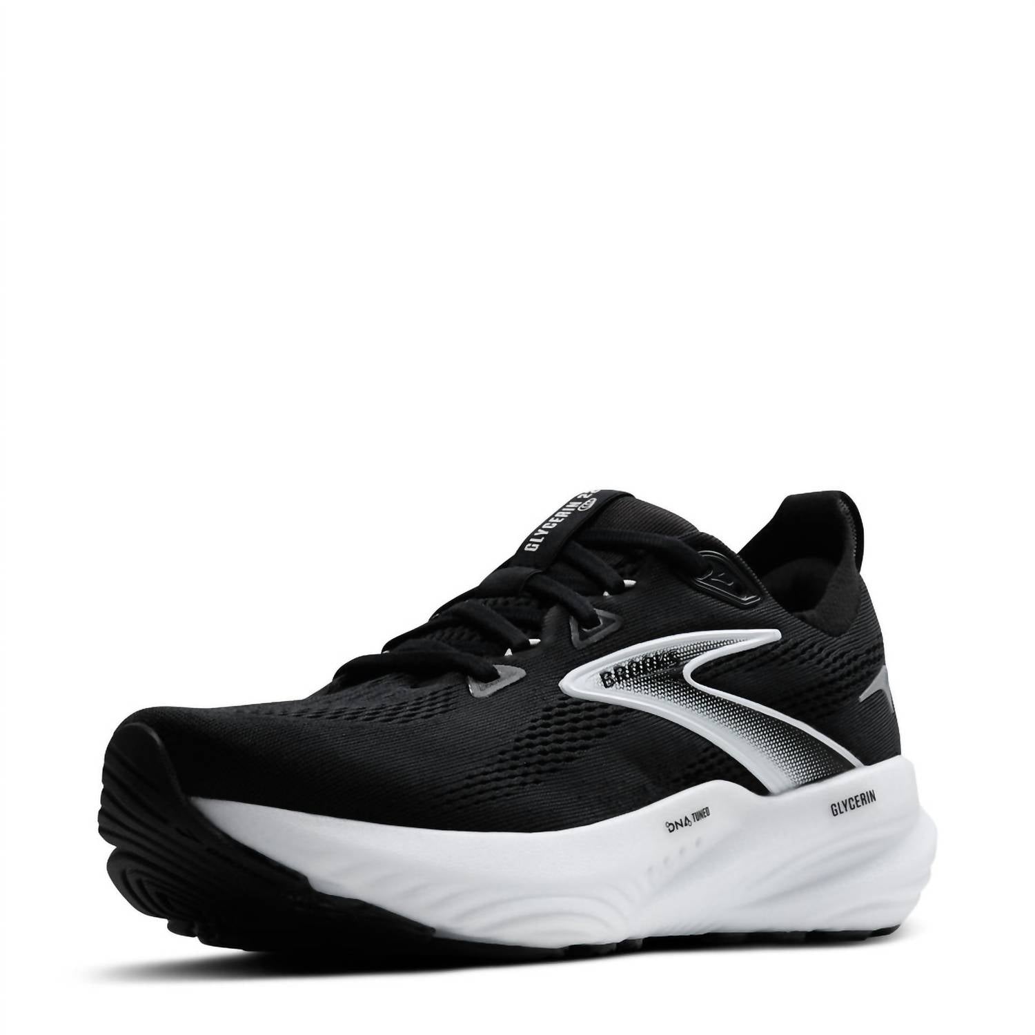 BROOKS Men's Glycerin Gts 22 Running Shoes in black grey white 7 - men's shoe