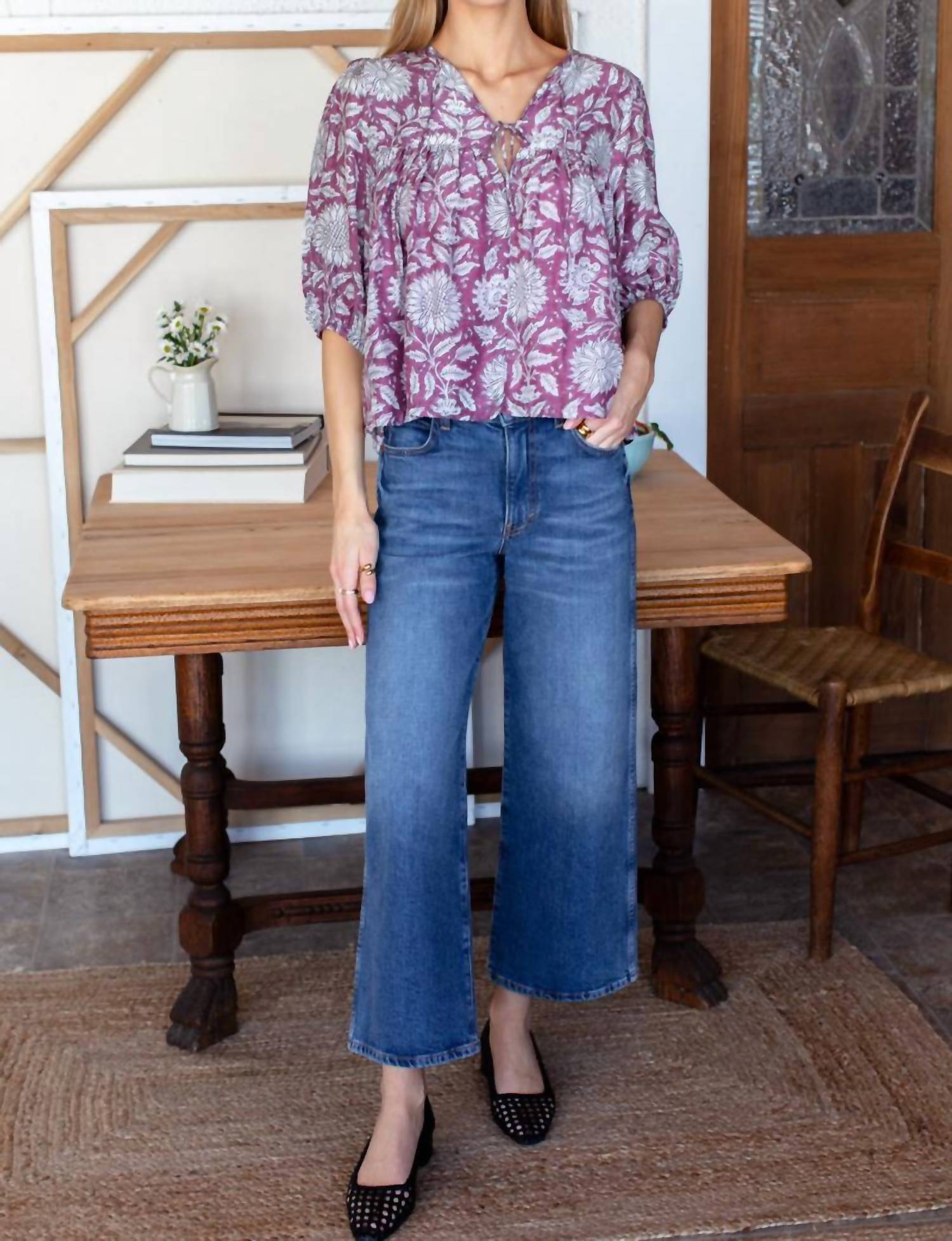Love Tomas - Puff Isla V-neck Top
