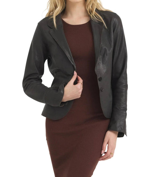 Jakett - Amelia Wrinkled Leather Blazer
