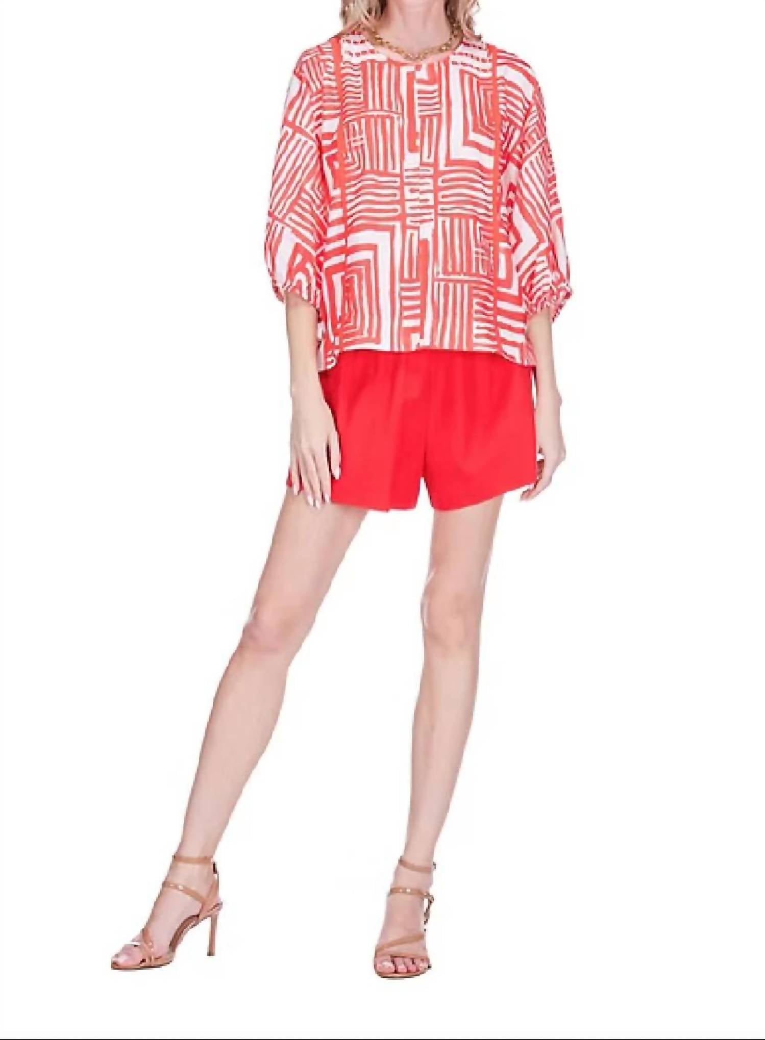 Joy Joy - Gored 3/4 Full Sleeve Top
