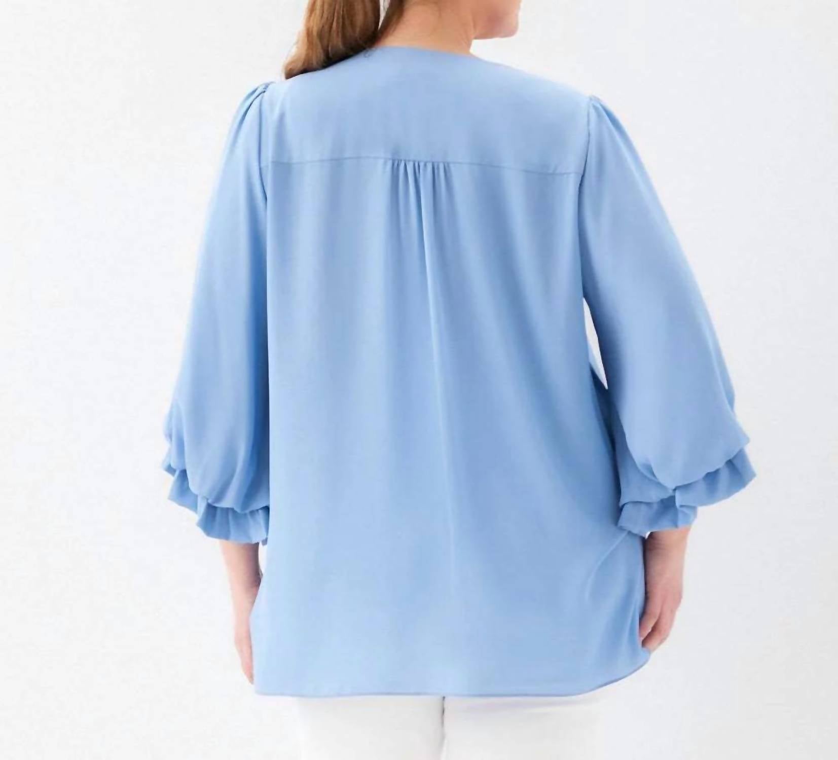 Karen Kane - Layered Sleeve Asymmetric Top - Plus Size