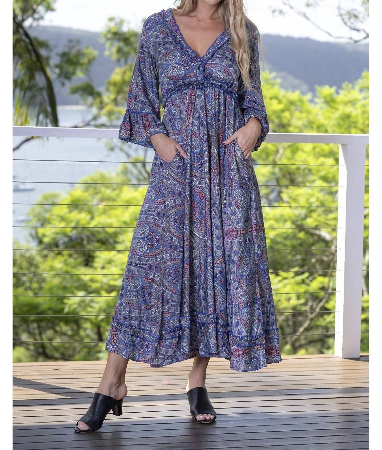 Cienna Livia Maggie Dress in blue pink - women's dress