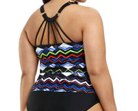 Fashion To Figure - Plus Maria Strappy Back Tankini Top