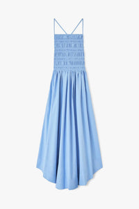 Ganni - Compact Poplin Long Smocked Dress