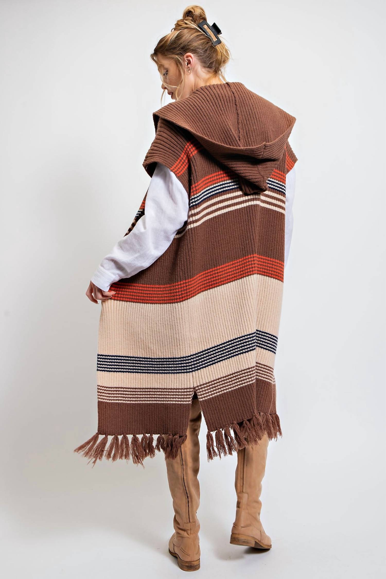 Easel - Knitted Sweater Kimono