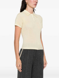Guest In Residence Shrunken Polo Top in residence shrunken polo top in mist - women's t-shirt