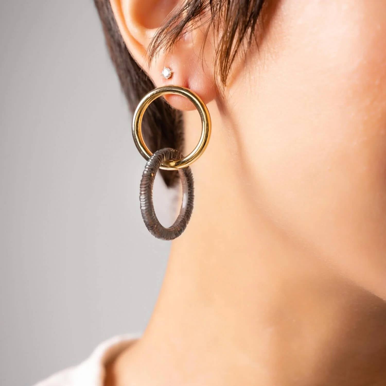 Gold & Honey - Women's Double Drop Lucite Earrings