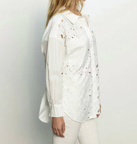 Sanctuary - Lace Boyfriend Tie Back Shirt