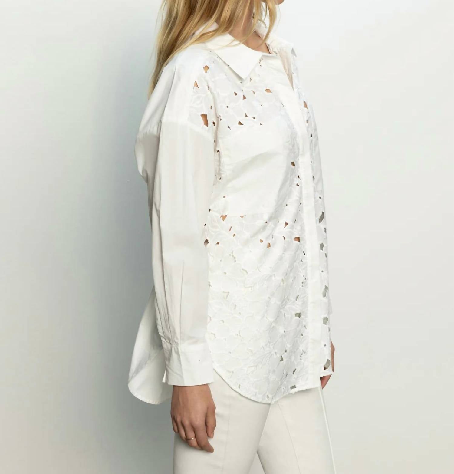 Sanctuary - Lace Boyfriend Tie Back Shirt