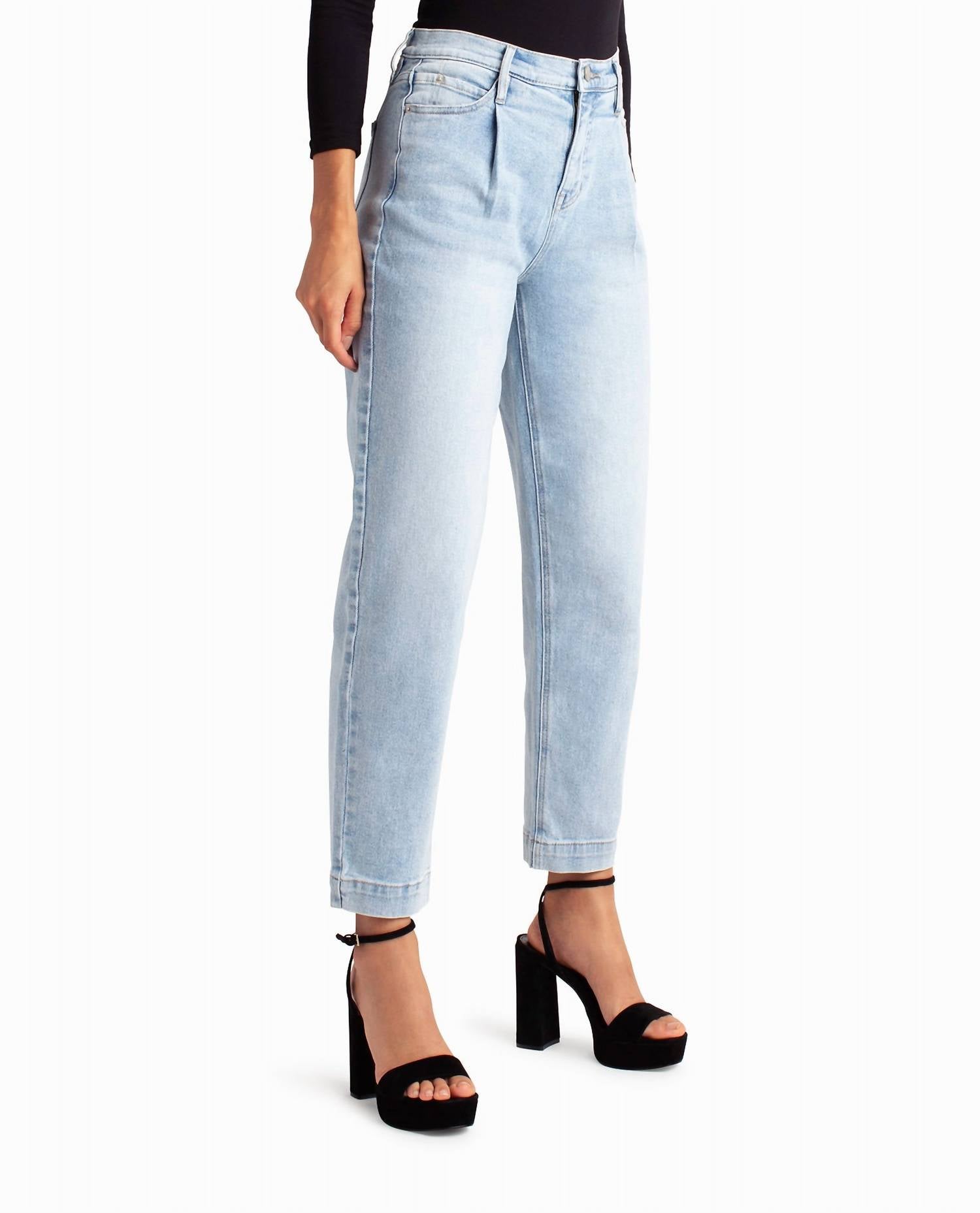 Nicole Miller - Sutton Place High Rise Pleated Taper Jean