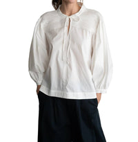 Elle Grey - Elegant Puff-sleeve Blouse