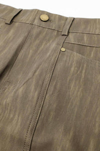 Q2 - Leatherette Straight Mini Skirt