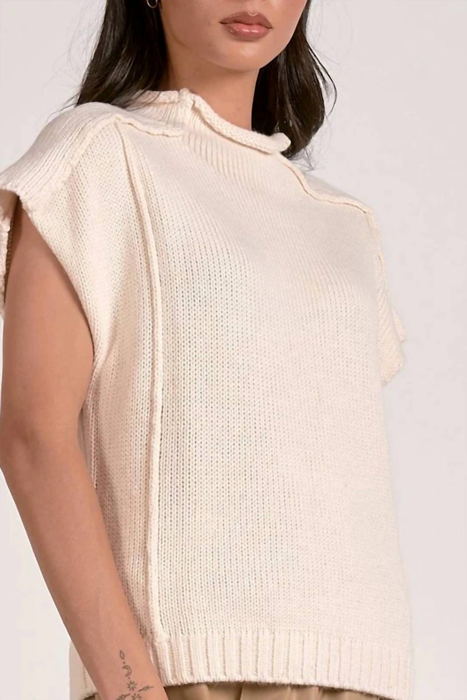 Elan - Maura Cap Sleeve Sweater