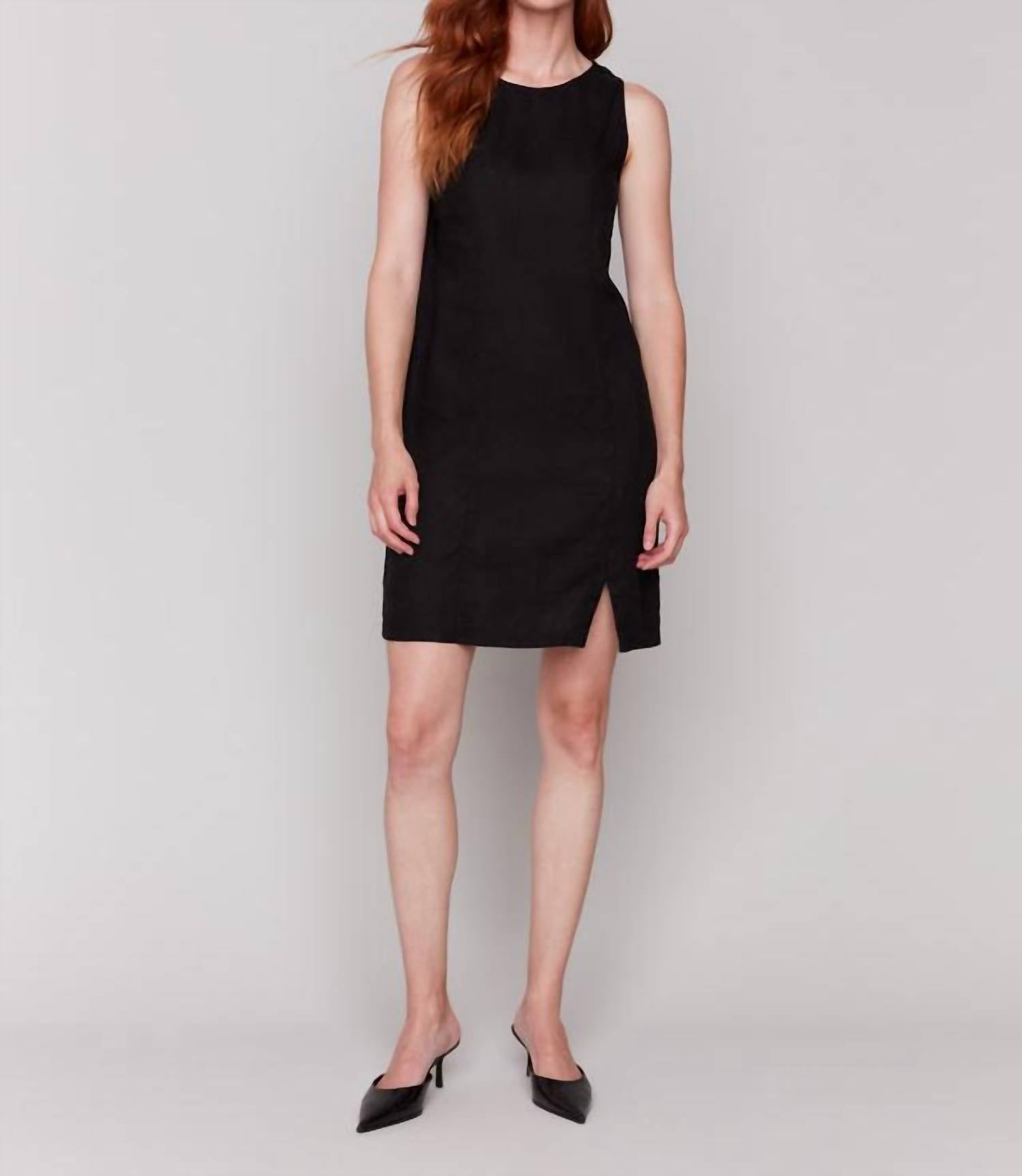 Charlie B - Sleeveless Linen Blend Dress